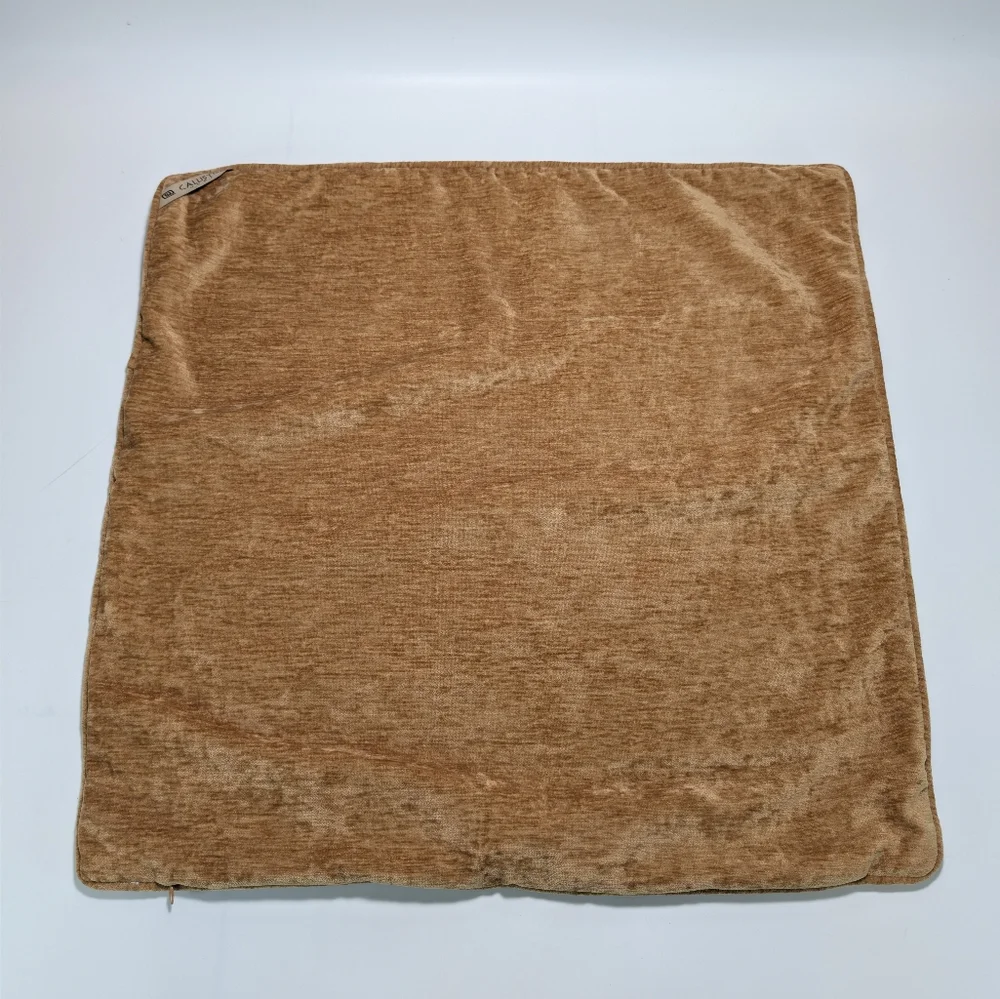 Callisto Home Chenille Velvet Textured Square Accent Pillow Covers - Set of 2